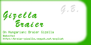 gizella braier business card